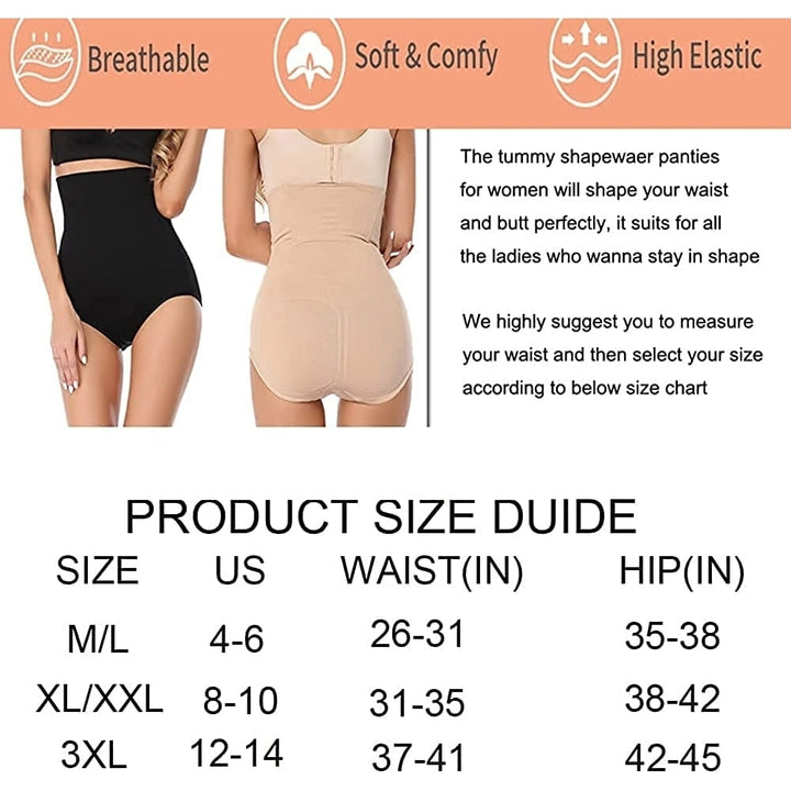 Thong Shapewear High Waisted Tummy Control Panty for Women Body Shaper Panty Waist Slim and Back Smooth Seamless Body Image 3