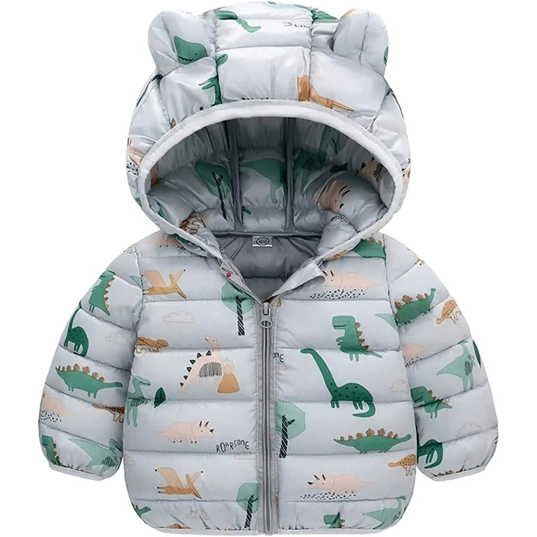 2022 Winter Coats for Kids with Hooded Toddler 3D Ear Hoodie Warm Lined Jacket for Baby Boys Girls Image 4