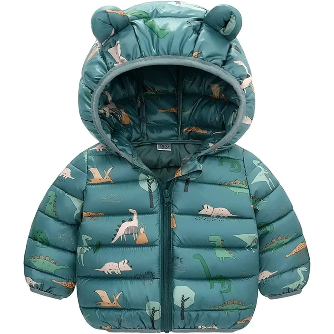2022 Winter Coats for Kids with Hooded Toddler 3D Ear Hoodie Warm Lined Jacket for Baby Boys Girls Image 1
