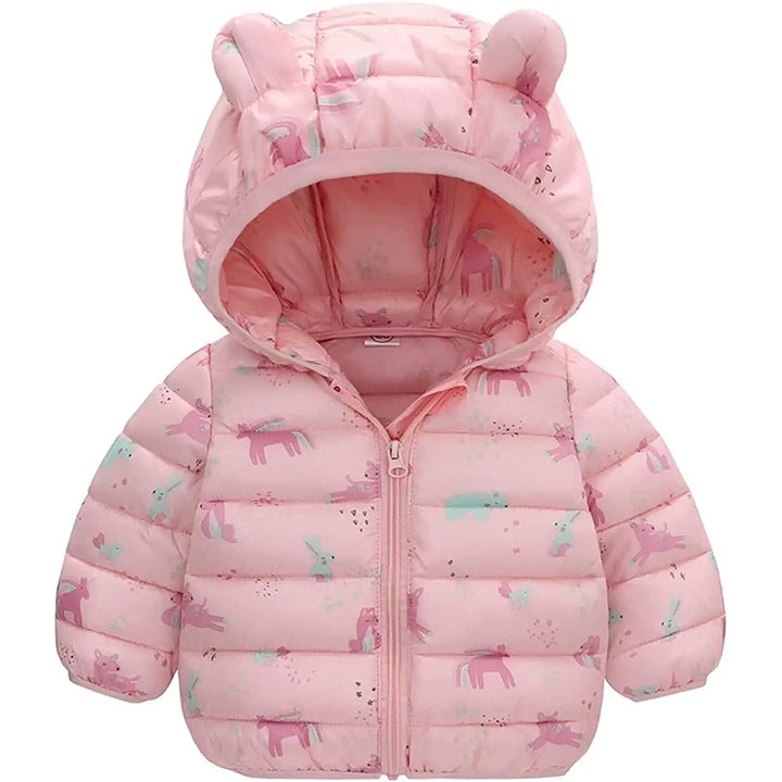 2022 Winter Coats for Kids with Hooded Toddler 3D Ear Hoodie Warm Lined Jacket for Baby Boys Girls Image 6
