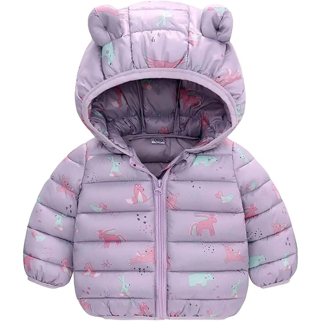 2022 Winter Coats for Kids with Hooded Toddler 3D Ear Hoodie Warm Lined Jacket for Baby Boys Girls Image 7