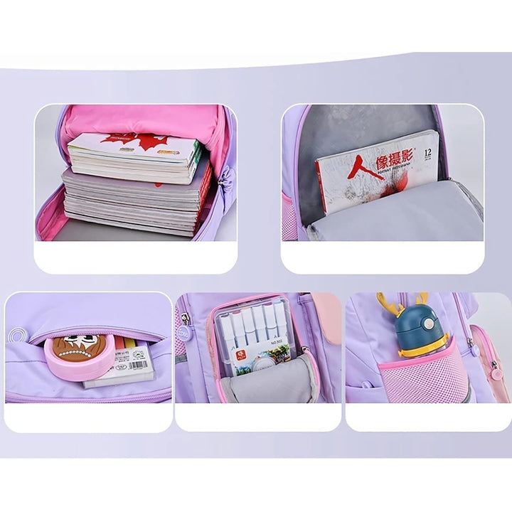 Cute Backpack Travel Backpacks Bookbag for Boys Girls School College Students Backpack (Pink,Large) Image 4
