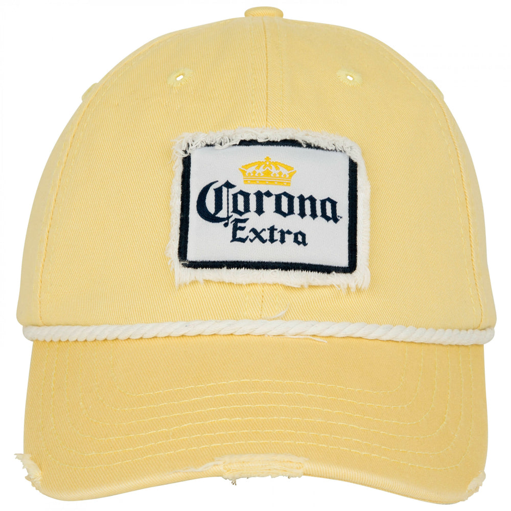 Corona Extra Crown White Adjustable Strapback Rope Hat Image 2