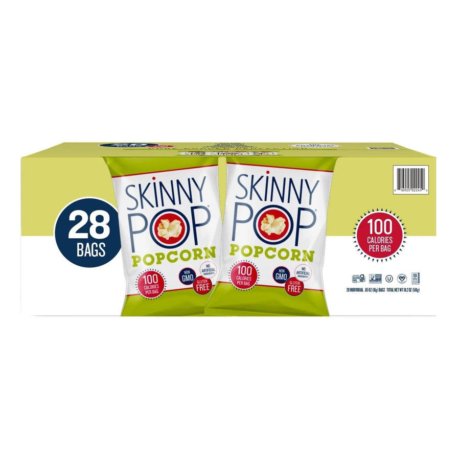 SkinnyPop Original Popcorn Snack Bags0.65 Ounce (Pack of 28) Image 1