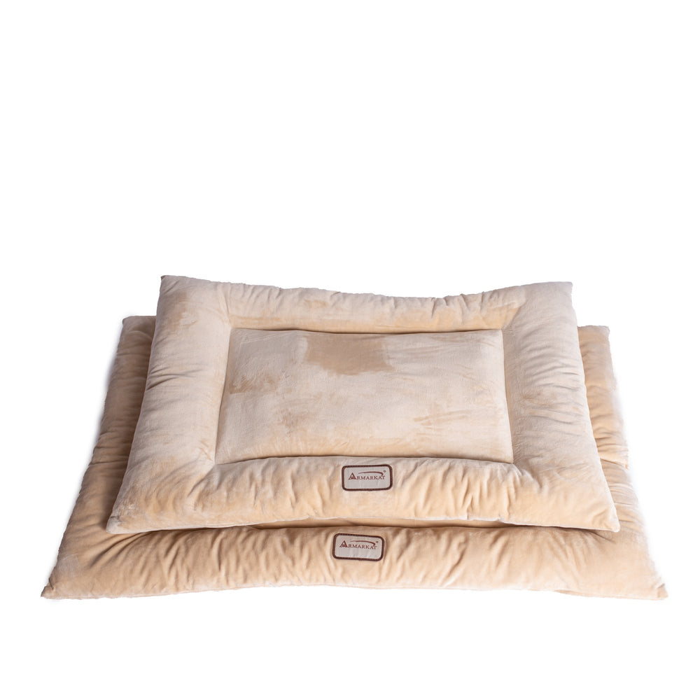 Armarkat Model M01CMH-L Large Pet Bed Mat with Poly Fill Cushion in Beige Image 2