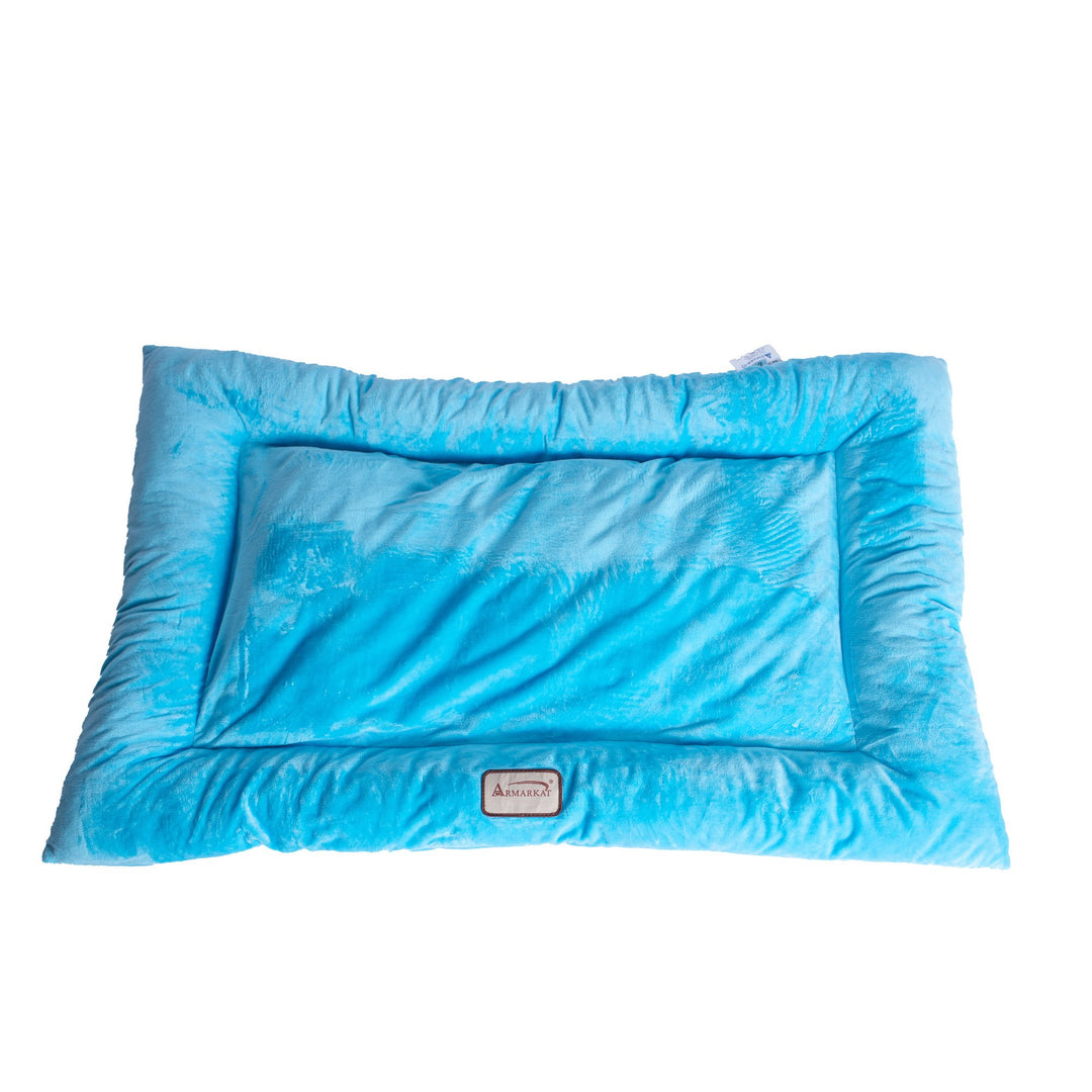 Armarkat Model M01CTL-M Medium Pet Bed Mat with Poly Fill Cushion in Sky Blue Image 4