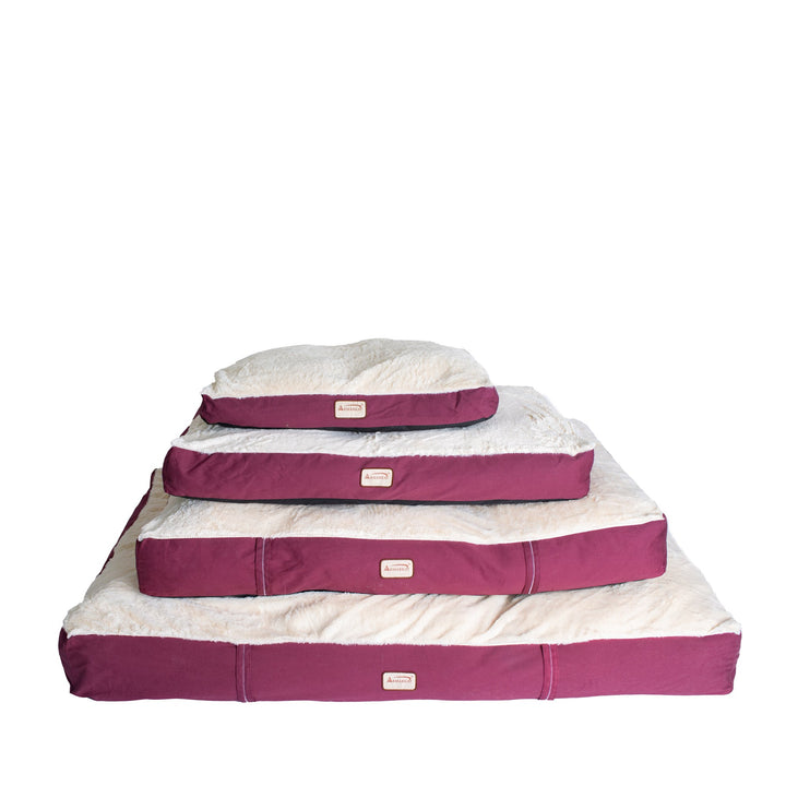 Armarkat Model M02 Extra Large Pet Bed Mat with Poly Fill Cushion in Burgundy and Ivory Image 6