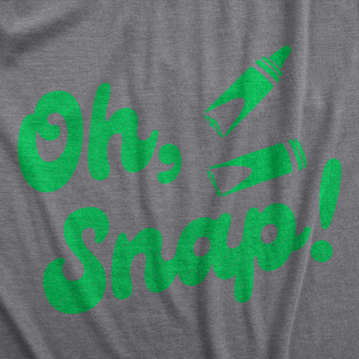 Youth Oh Snap Funny Broken Coloring Crayons Joke Tee For Kids Image 2