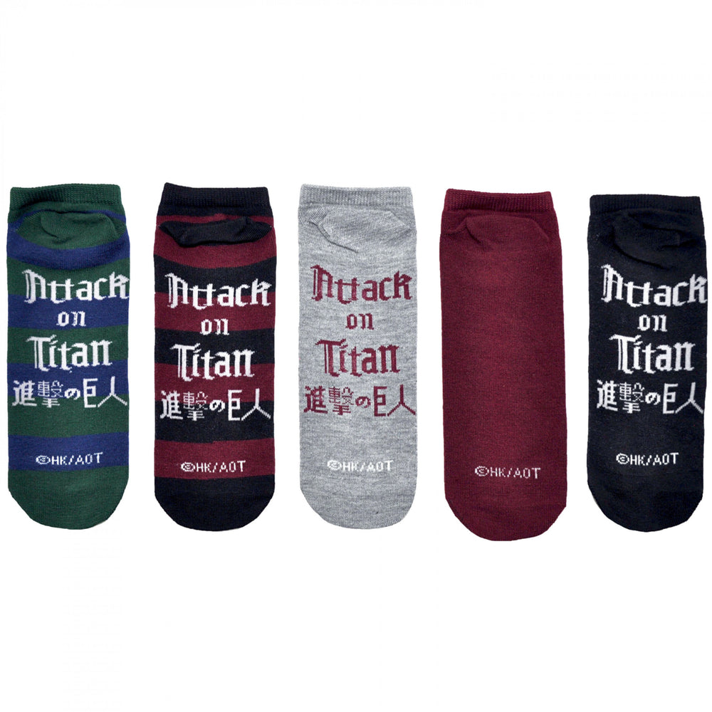 Attack on Titan Regiment 5-Pair Pack of Lowcut Socks Image 2