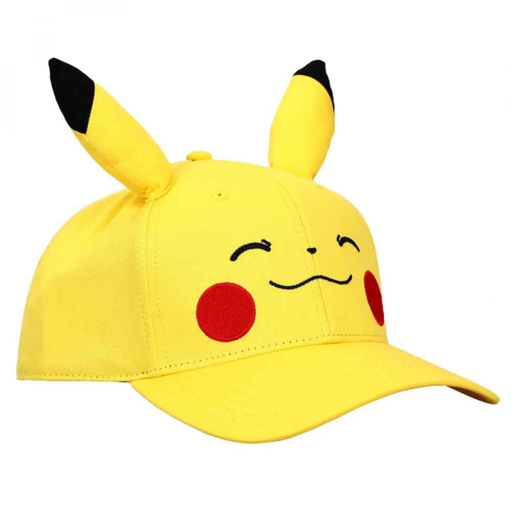 Pokemon Pikachu Smiles Snapback Hat with Ears Image 2