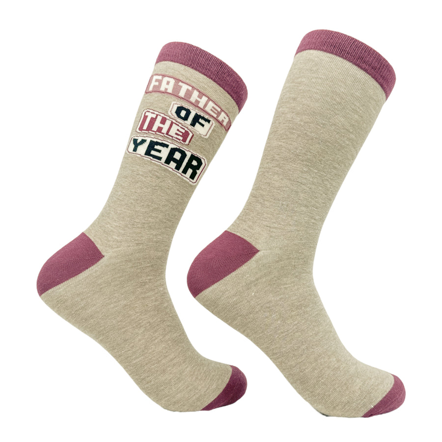 Mens Father Of The Year Socks Funny Cool Fathers Day Award Gift Footwear Image 1