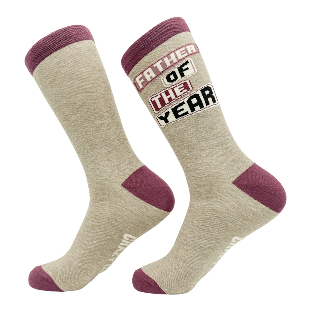 Mens Father Of The Year Socks Funny Cool Fathers Day Award Gift Footwear Image 2