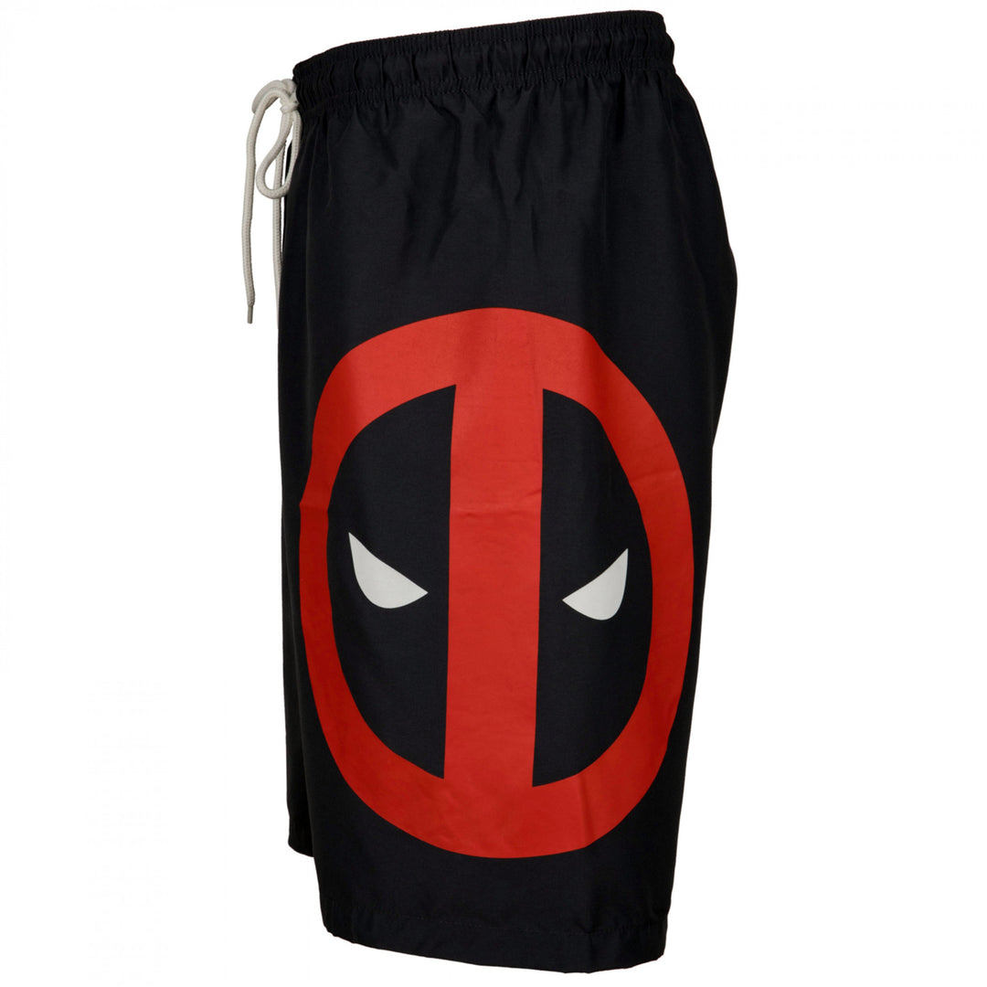 Marvel Comics Deadpool Symbol Board Shorts Image 3