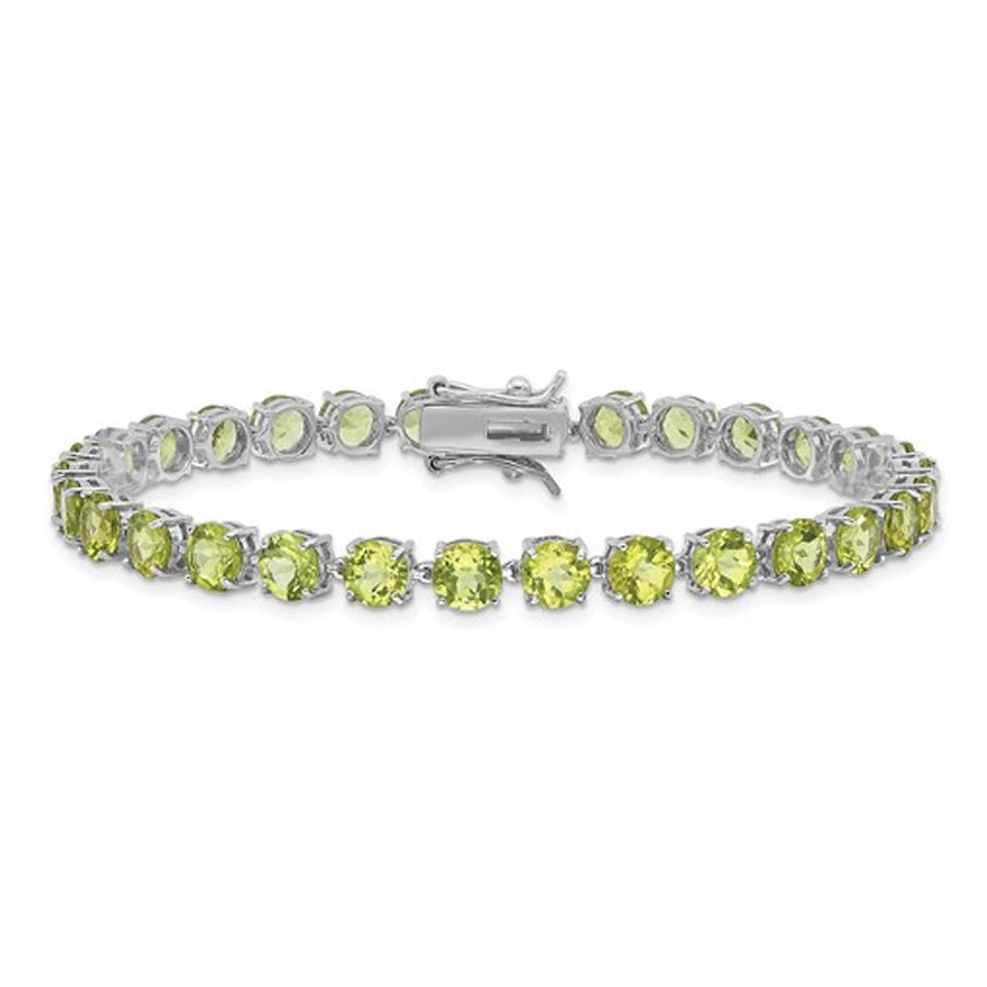 16.74 Carat (ctw) Peridot Bracelet in Sterling Silver ( 8 Inches) Image 1