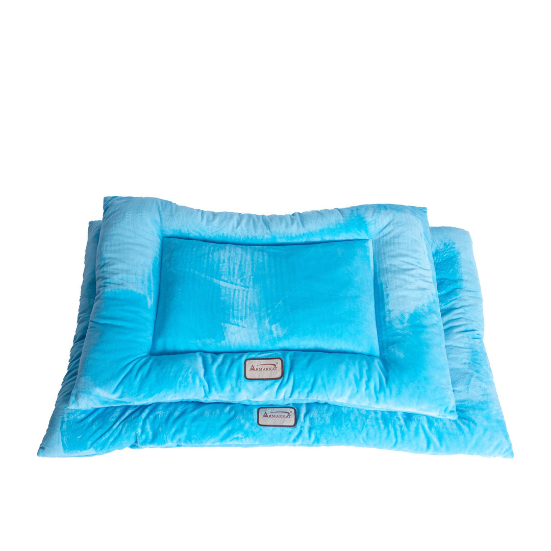 Armarkat Model M01CTL-L Large Pet Bed Mat with Poly Fill Cushion in Sky Blue Image 4