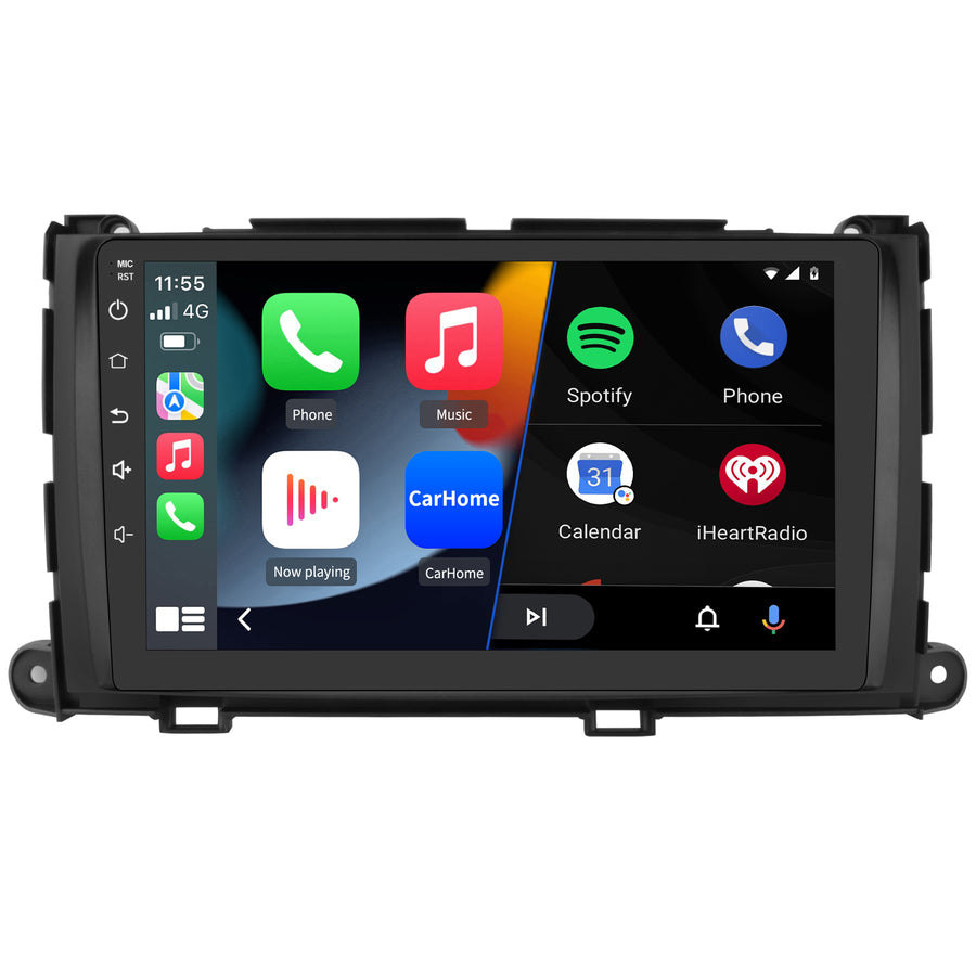 AWESAFE Car Radio Stereo Andriod 12 Compatible for Toyota Sienna 2011-2014 with CarPlayAndroid AutoDSPGPS Navigation Image 1