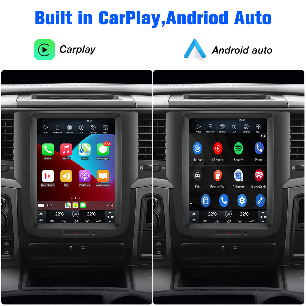 AWESAFE Car Stereo Radio for Dodge Ram 2013-2018 1500 2500 35004G ROM 64G RAMBuilt in Carplay and Android AutoSupport Image 6