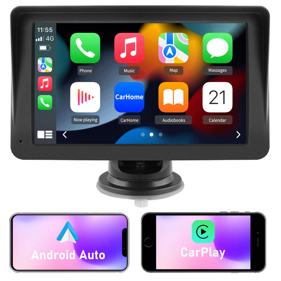 AWESAFE Portable Car Stereo Radio for Wireless Carplay and Android Auto7 Inch IPS Touch Screen Multimedia Player Audio Image 1
