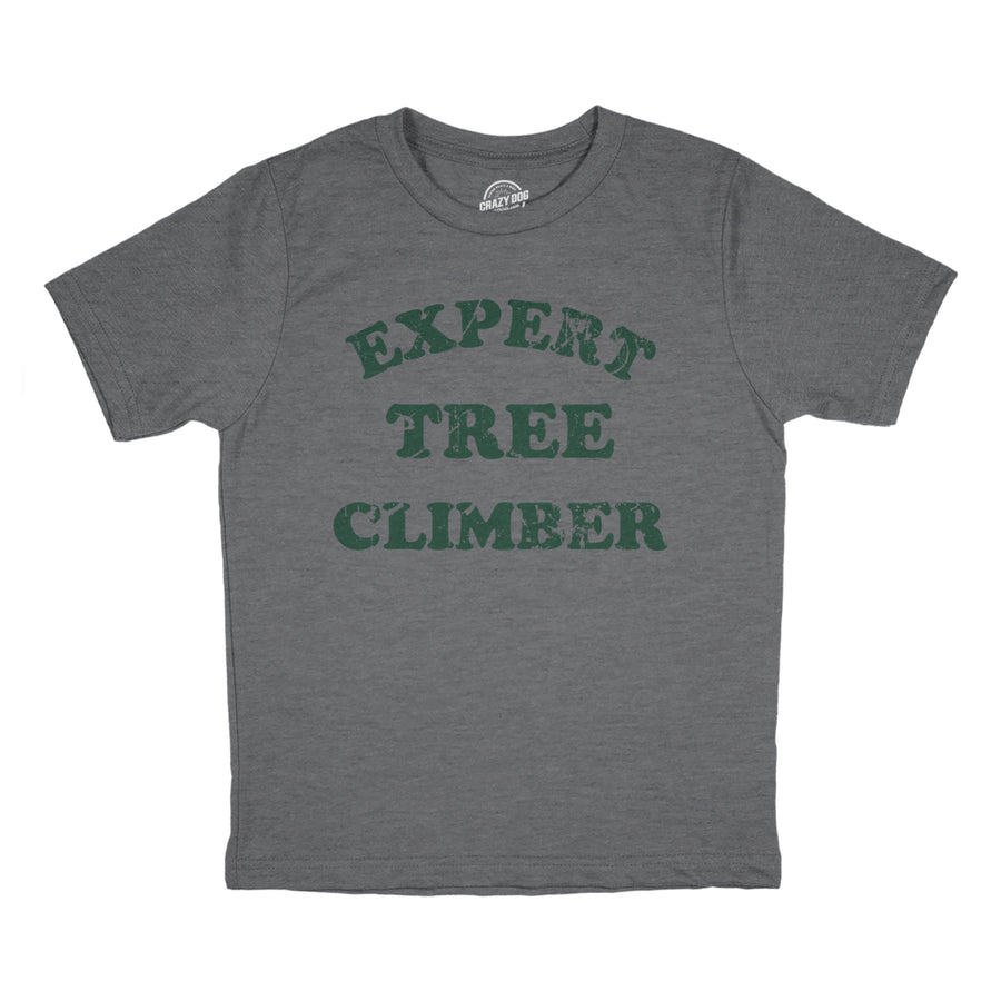 Youth Expert Tree Climber T Shirt Funny Adventurous Exploring Tee For Kids Image 1