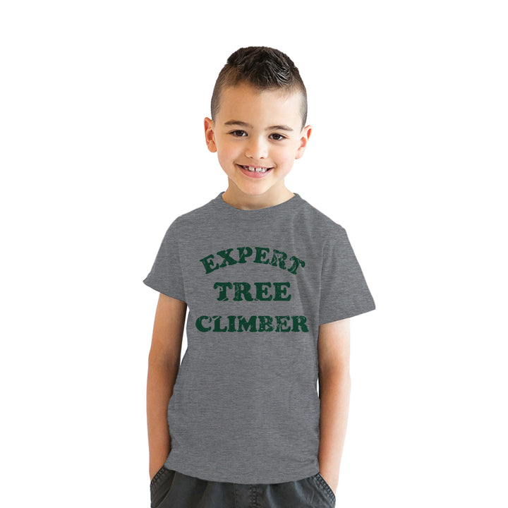 Youth Expert Tree Climber T Shirt Funny Adventurous Exploring Tee For Kids Image 4