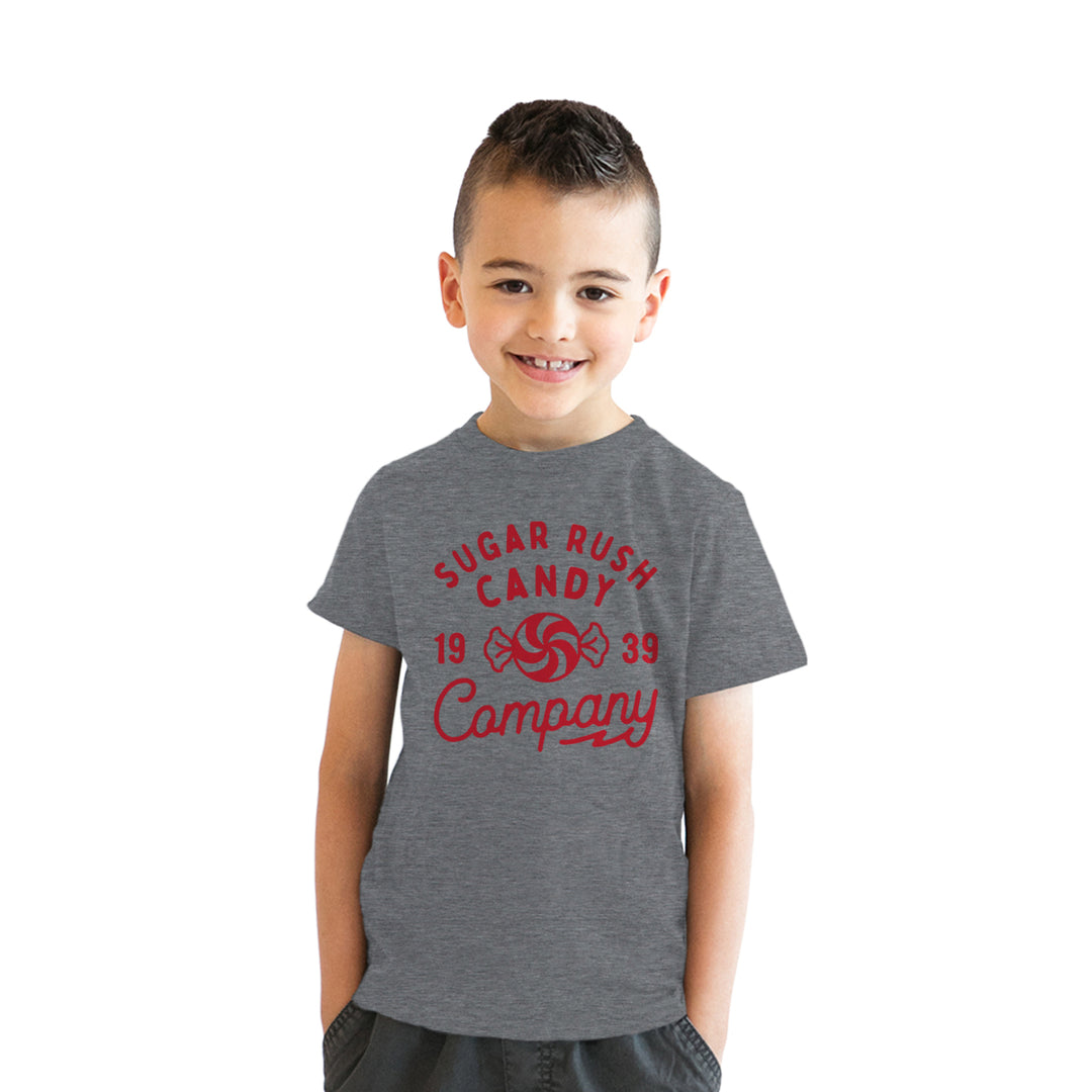 Youth Sugar Rush Candy Company T Shirt Funny Cute Sweet Treat Tee For Kids Image 4