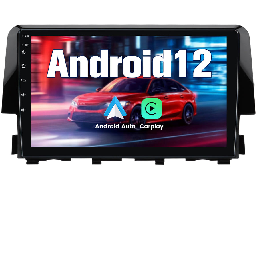AWESAFE Car Radio Stereo for Honda Civic 2016-2020Built in CarPlayAndroid AutoDSPGPS Navigation Image 1
