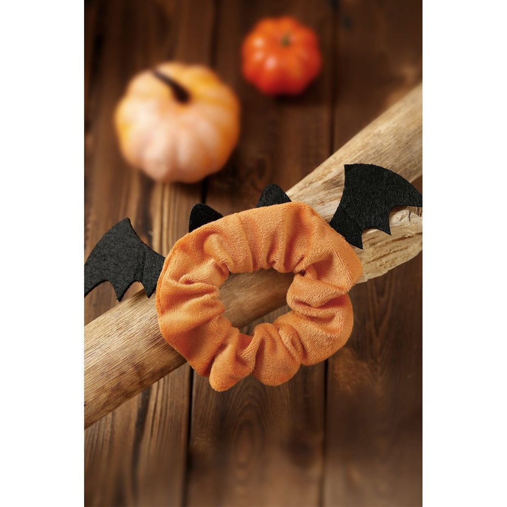 Orange Halloween Bat large intestine hair circle hair ornament Image 2