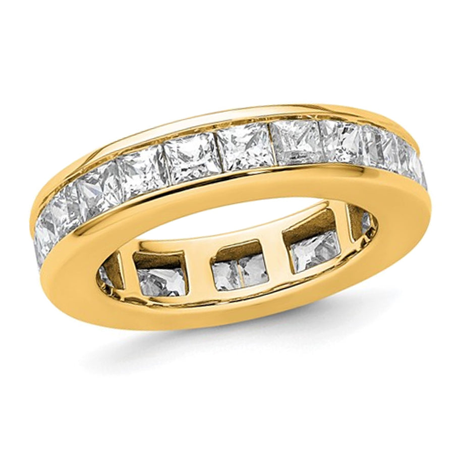3.00 Carat (ctw Color H-II1-I2) Princess-Cut Diamond Eternity Wedding Band Ring in 14K Yellow Gold Image 1
