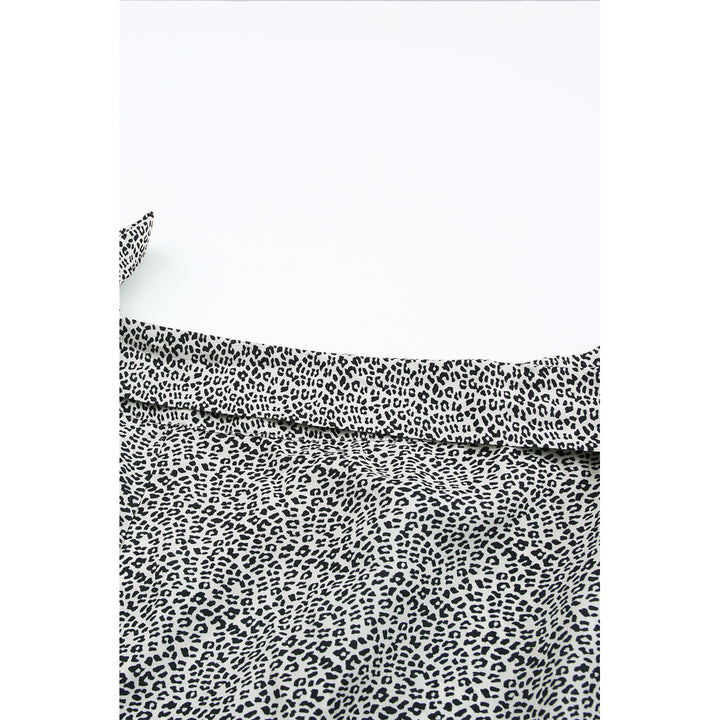 Womens Leopard Wrap Ruffle Skirt Image 4