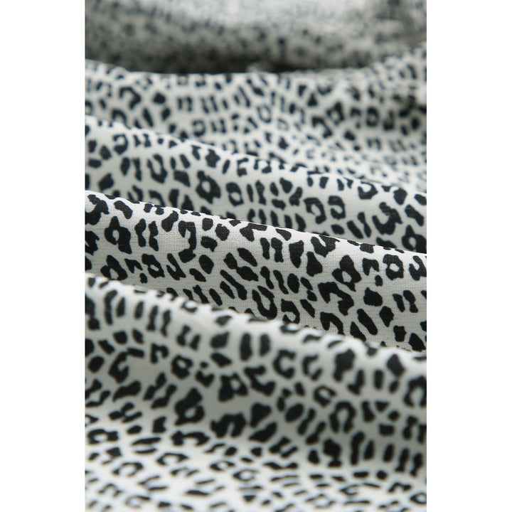 Womens Leopard Wrap Ruffle Skirt Image 8