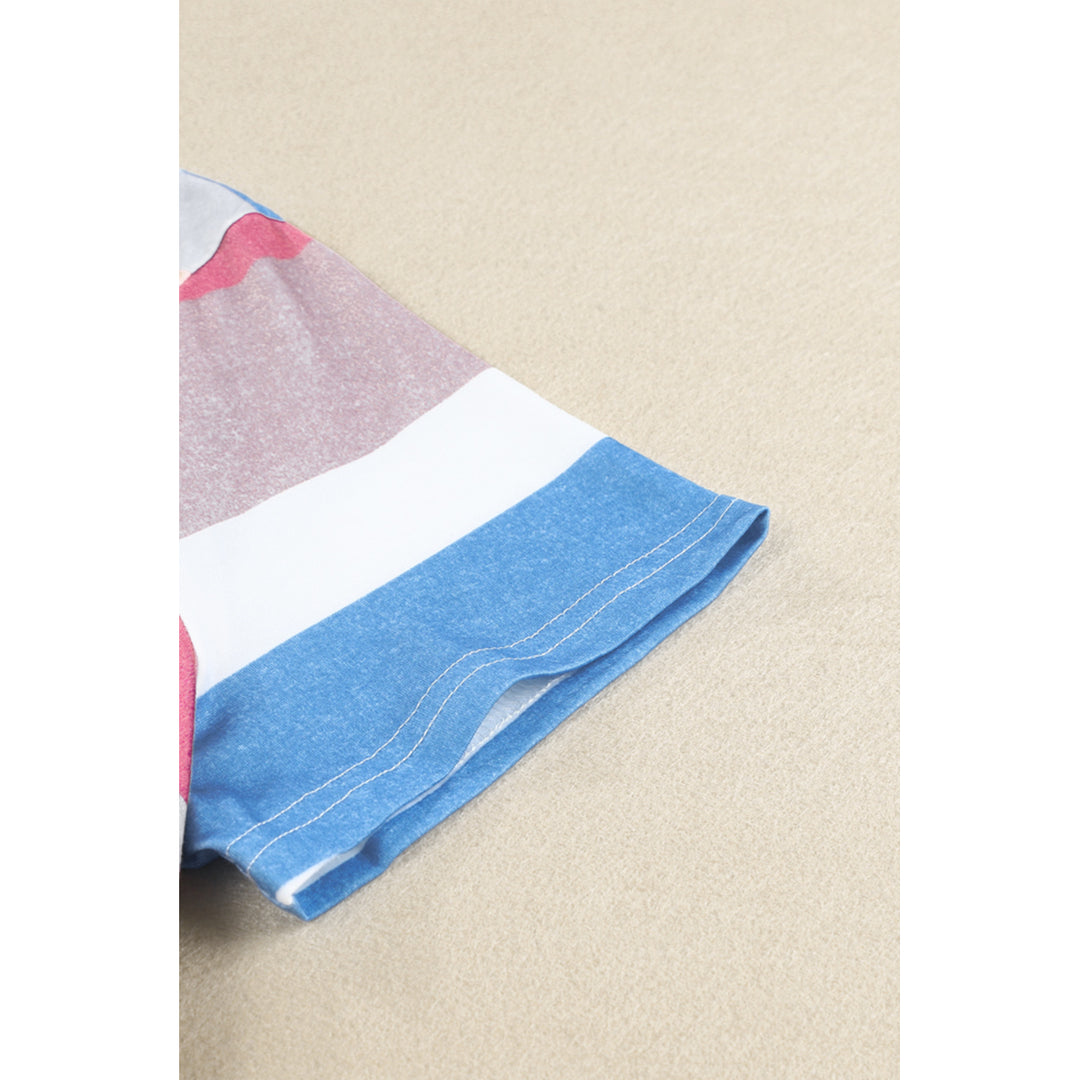Womens Multicolor Striped Pocket T Shirt Dress Image 10