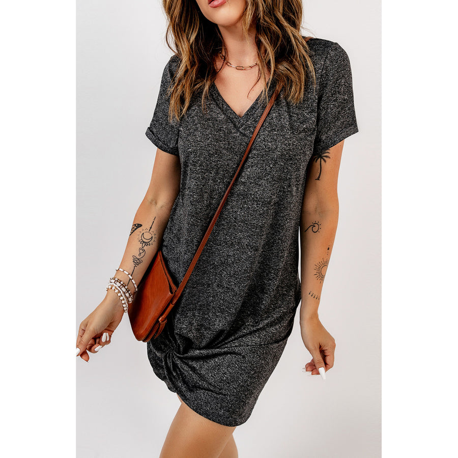 Womens Black The Triblend Side Knot Dress Image 1