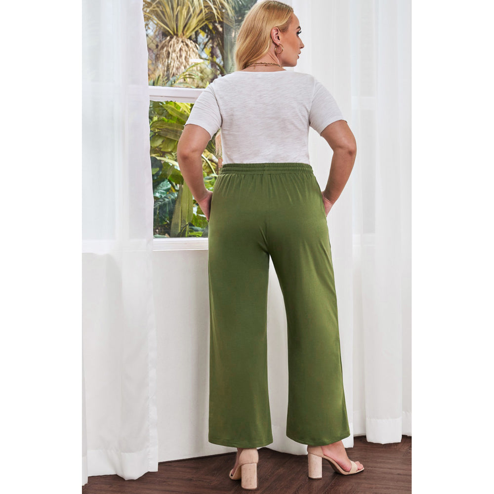 Womens Plus Size  Green pants Image 2