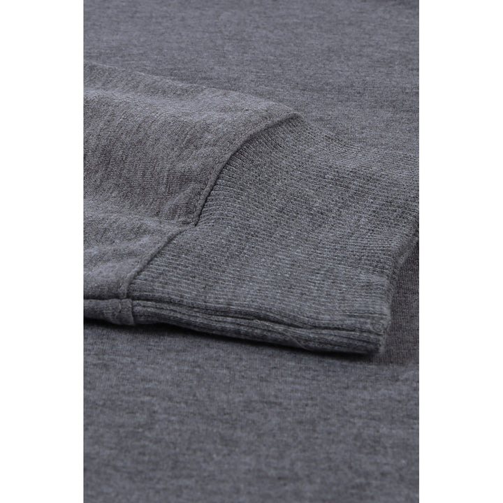 Womens Gray Wash Fleece Pullover Sweatshirt Image 10