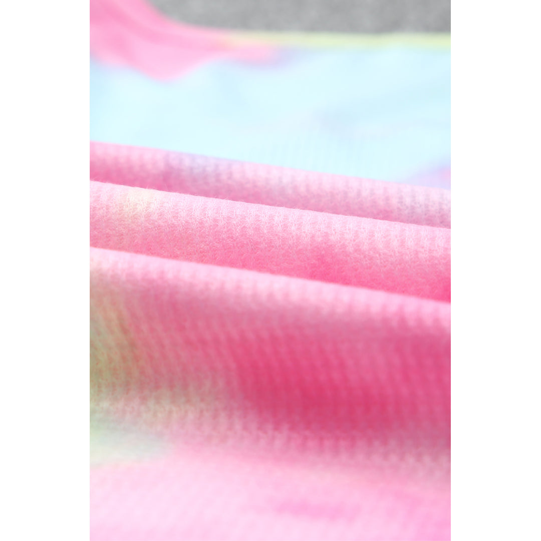 Womens Multicolor Tie-dye Knit Tank Image 8