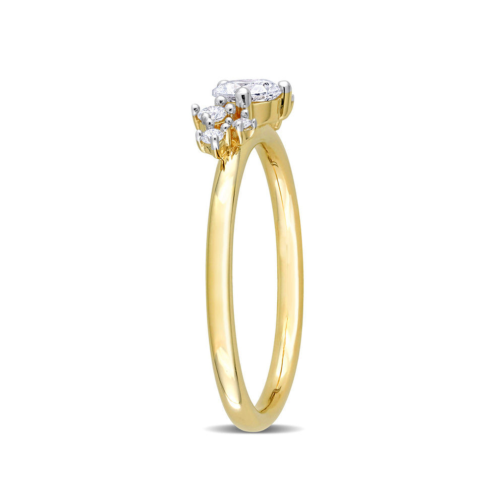 1/2 Carat (ctw H-II1-I2) Diamond Ring in 14K Yellow Gold Image 2