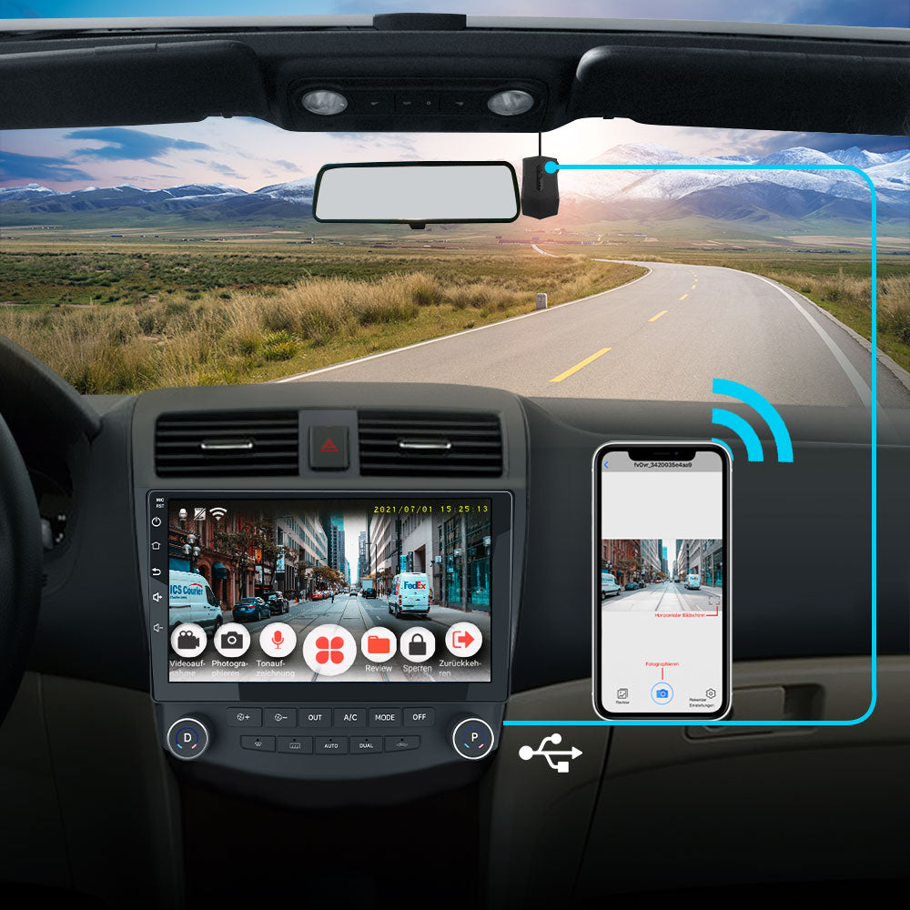 AWESAFE Dash Cam for Cars 1080P FHD Dash CameraCar Front Camera for Android RadioG-SensorWDRParking MonitorLoop Image 2