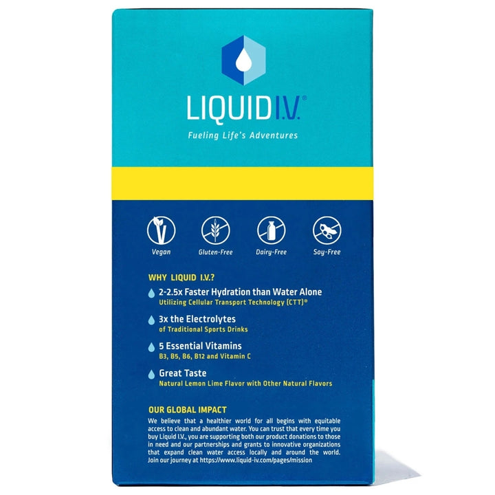 Liquid IV Hydration Multiplier Electrolyte Drink MixLemon Lime (30 Count) Image 3