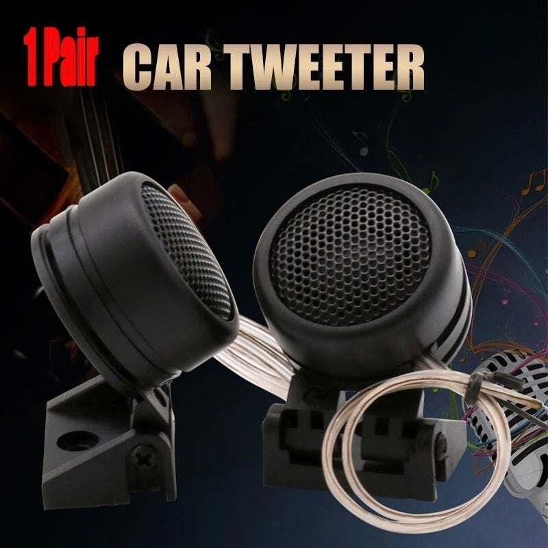1 Pair 40W High Efficiency Mini Car Tweeter Speakers Universal Car Mini Dome Tweeter Loudspeaker for Car Audio System Image 3