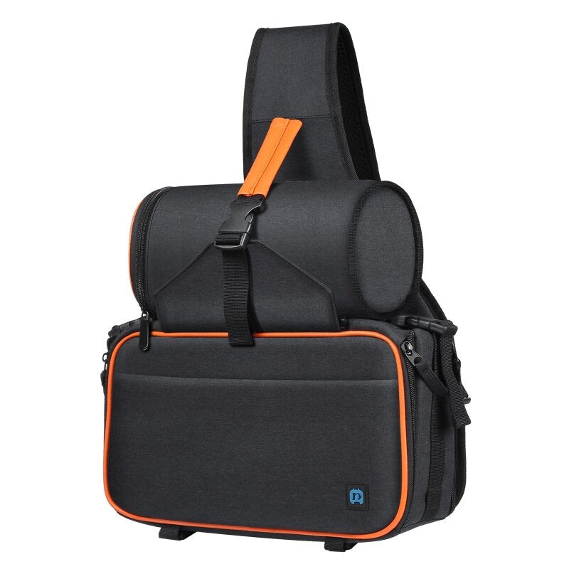 Triangle Style SLR Camera Bag Sling Waterproof Backpack Shoulder Messenger Bags with Removable Lens Bag Image 1