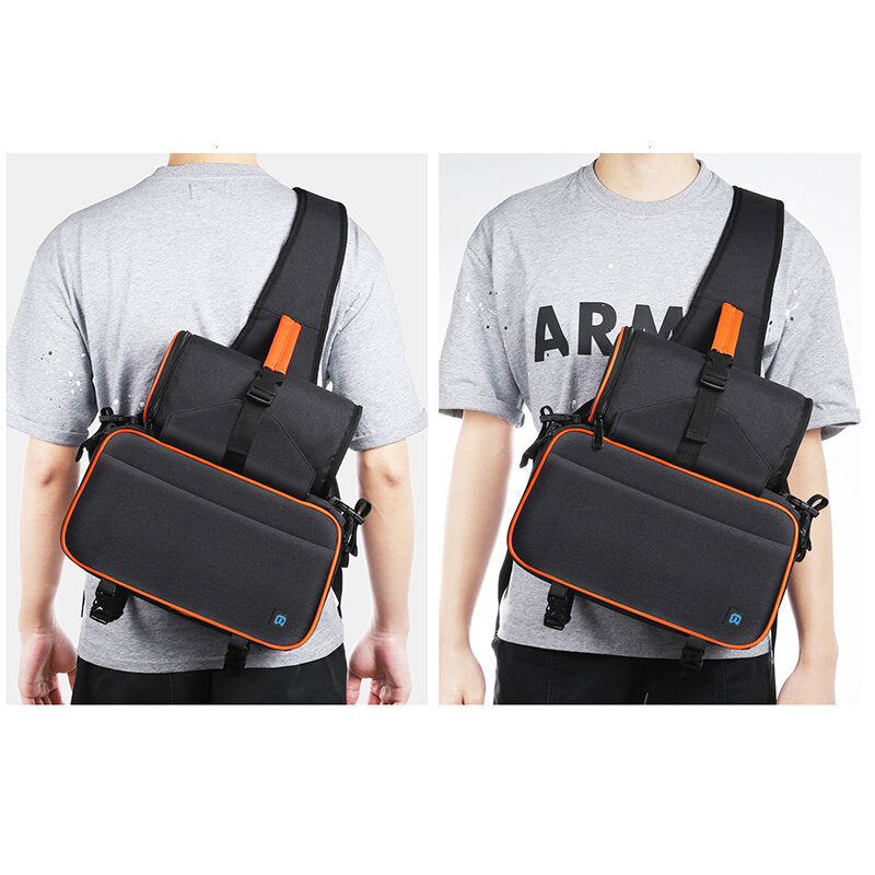 Triangle Style SLR Camera Bag Sling Waterproof Backpack Shoulder Messenger Bags with Removable Lens Bag Image 2