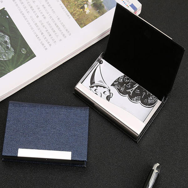 Stainless Steel Card Holder Credit Card Case Portable ID Card Storage Box Business Travel Image 2