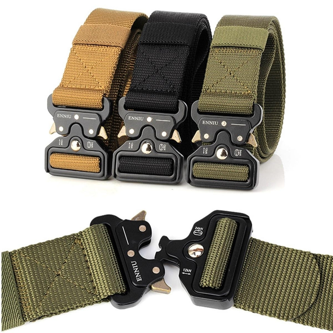 Survival Military Nylon Belts For Men Tactical Belt Waist Strap Emergency EDC Gadget Image 8
