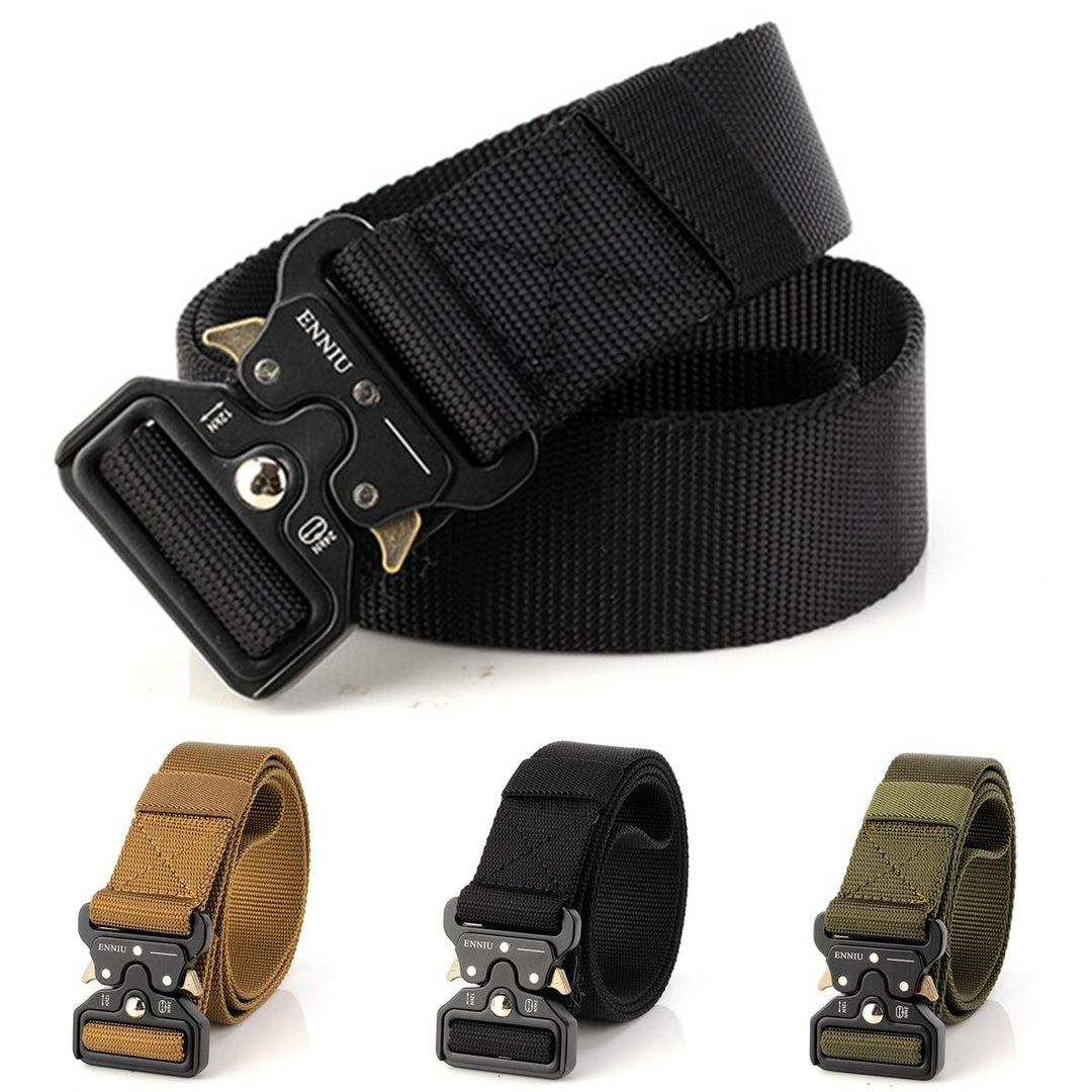Survival Military Nylon Belts For Men Tactical Belt Waist Strap Emergency EDC Gadget Image 9