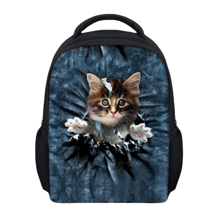 unisex animal creative 3d cartoon cute cat casual outdoor small backpack schoolbag Image 1