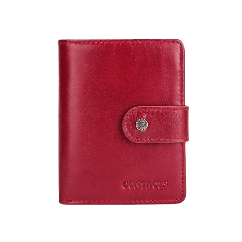 Women Genuine Leather RFID Multi-function Multi Card Slots Brief Card Holder Wallet Image 9