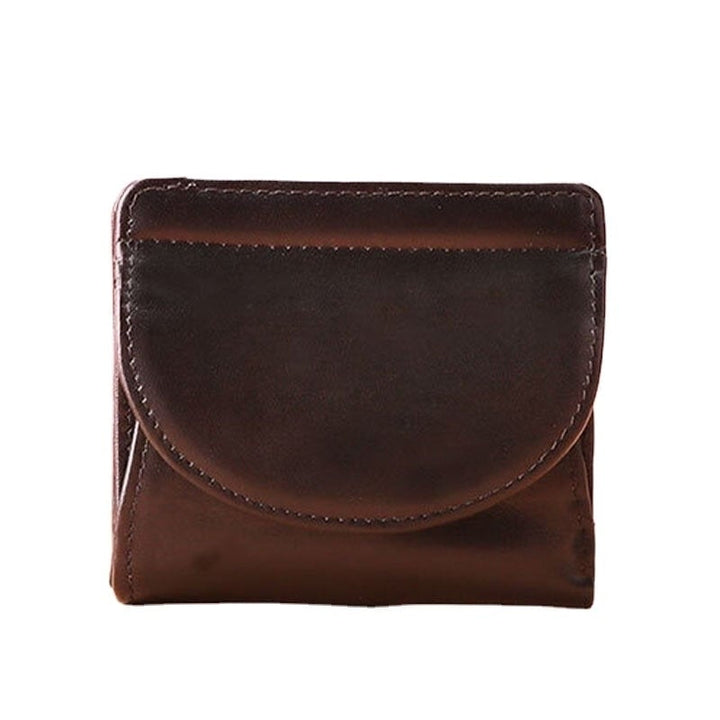 Women Genuine Leather Vintage Anti-theft RFID Blocking Coin Bag Card Holder Image 8