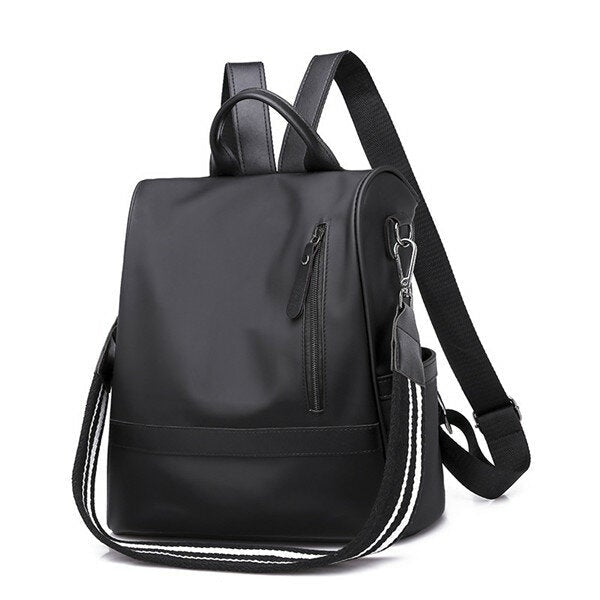 Women Nylon Anti-theft Travel Backpack Solid Leisure Multi-function Shoulder Bags Image 9