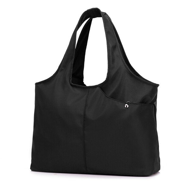 women nylon handbag solid tote bag multi pocket shopping bag Image 9