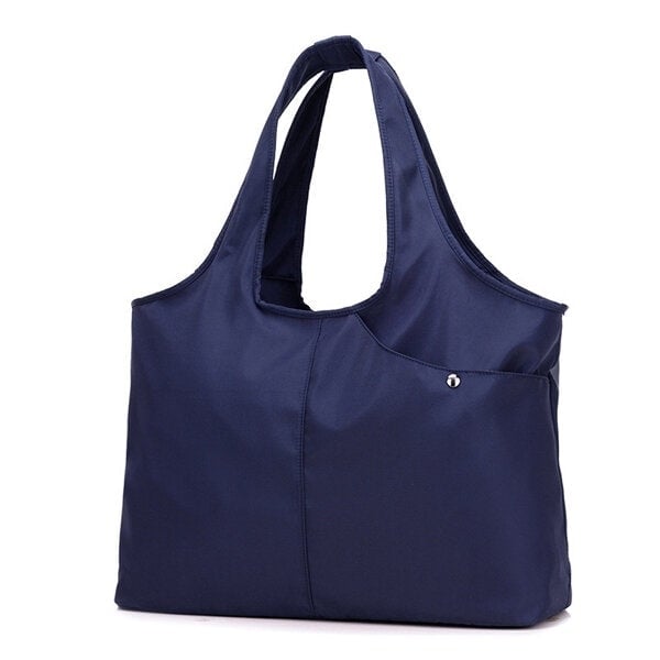 women nylon handbag solid tote bag multi pocket shopping bag Image 10